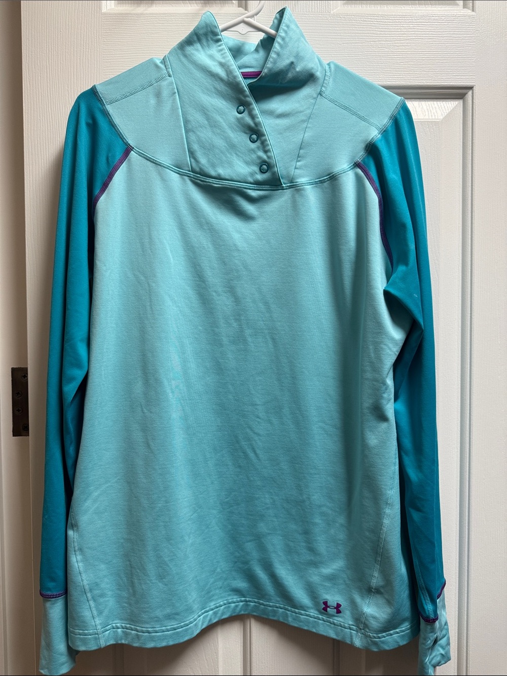 Under Armour Teal & Aqua Snap-Collar Pullover